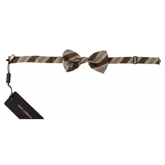 Dolce & Gabbana Multicolor Patterned Adjustable Neck Bow Tie Men