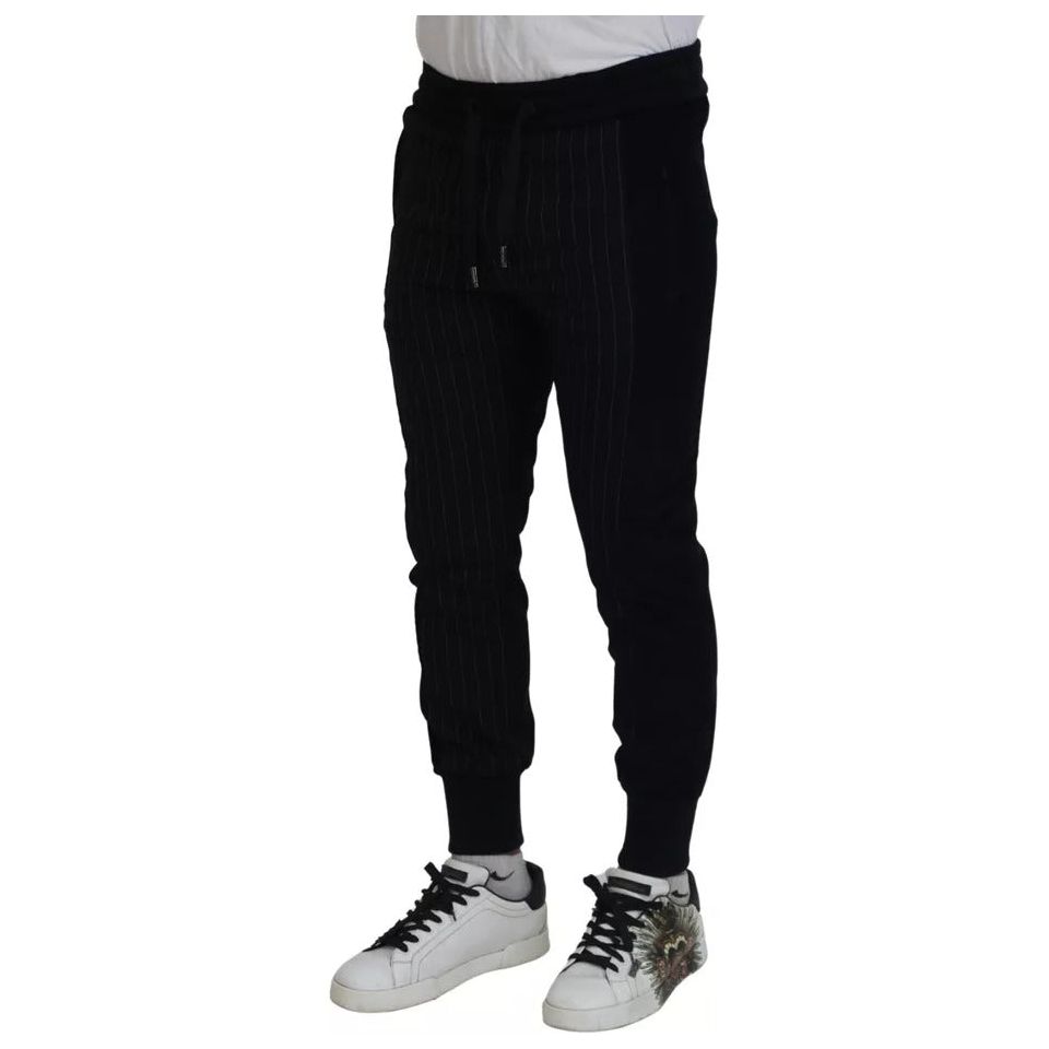 Dolce & Gabbana Black Cotton Blend Jogger Sweatpants Pants PAN74737-44