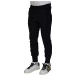 Dolce & Gabbana Black Cotton Blend Jogger Sweatpants Pants PAN74737-44