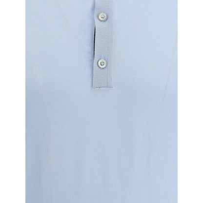 MooRER Light Blue Cotton Polo Shirt