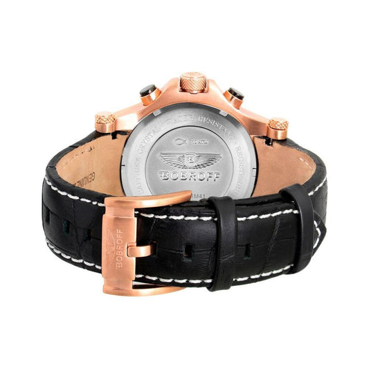 Bobroff Black Leather Watch 1728,67434610848,Black,Bobroff,Men,New with tags,Watches,Watches for Men - Watches Bobroff BOBF1001M15AC