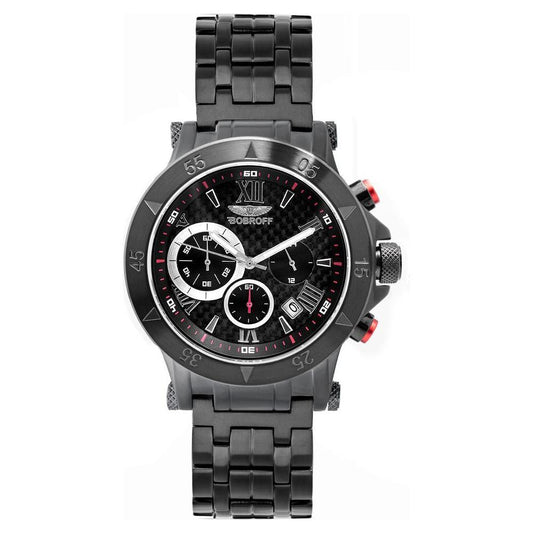Bobroff Black Stainless Steel Watch 1728,67434610848,Black,Bobroff,Men,New with tags,Watches,Watches for Men - Watches Bobroff BOBF1001M41MAC