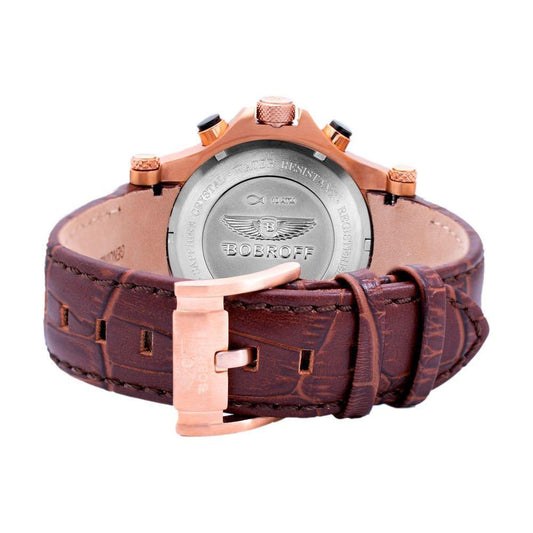 Bobroff Brown Leather Watch 1728,67434610848,Bobroff,Brown,Men,New with tags,Watches,Watches for Men - Watches Bobroff BOBF1001M65AC