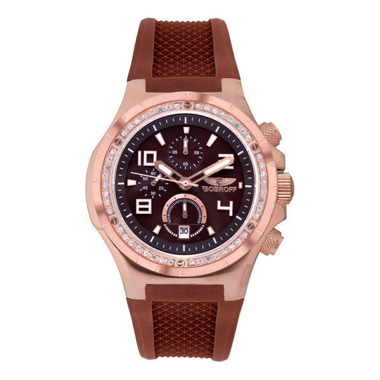 Bobroff Brown Rubber Watch 1728,67434610848,Bobroff,Brown,New with tags,Unisex,Unisex Watches - Watches,Watches Bobroff BOBF1002L65AC
