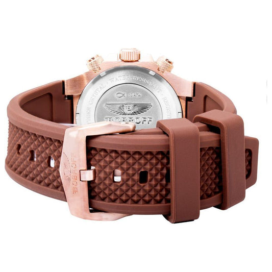 Bobroff Brown Rubber Watch 1728,67434610848,Bobroff,Brown,New with tags,Unisex,Unisex Watches - Watches,Watches Bobroff BOBF1002L65AC