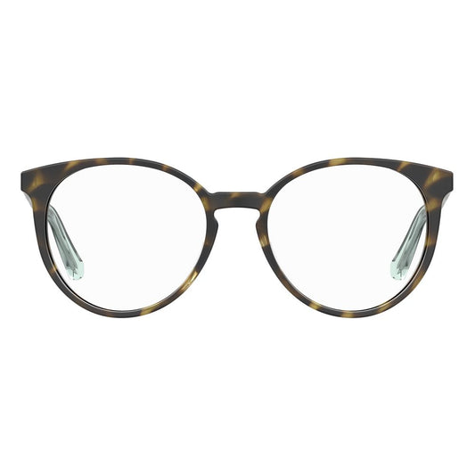 Love Moschino Bicolor Acetate Frames for women in HVN color with 52/18/140mm measurements.