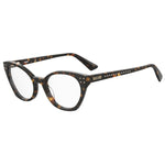 Moschino Bicolor Acetate Frames - Women's glasses MOS582-086 with 51/19/140mm dimensions, HVN color, acetate material.
