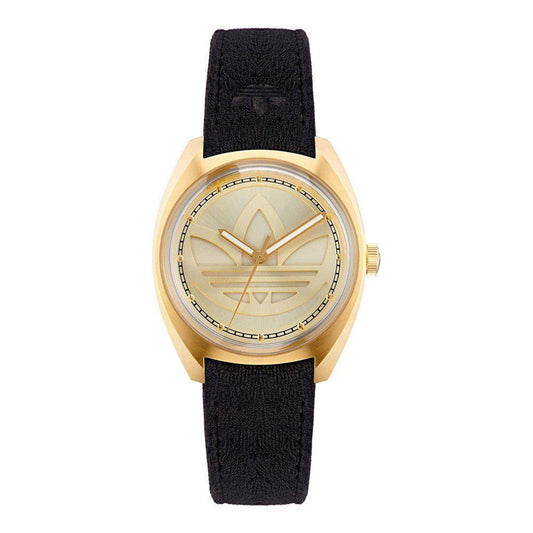 Adidas Black Leather Watch 1728,67434610848,Adidas,Black,New with tags,Watches,Watches for Women - Watches,Women Adidas ADAOFH22513AC