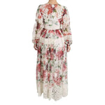 Dolce & Gabbana Multicolor Floral Maxi Sheath Dress