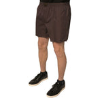 Dolce & Gabbana Brown Cotton Blend Men Mid Waist Shorts