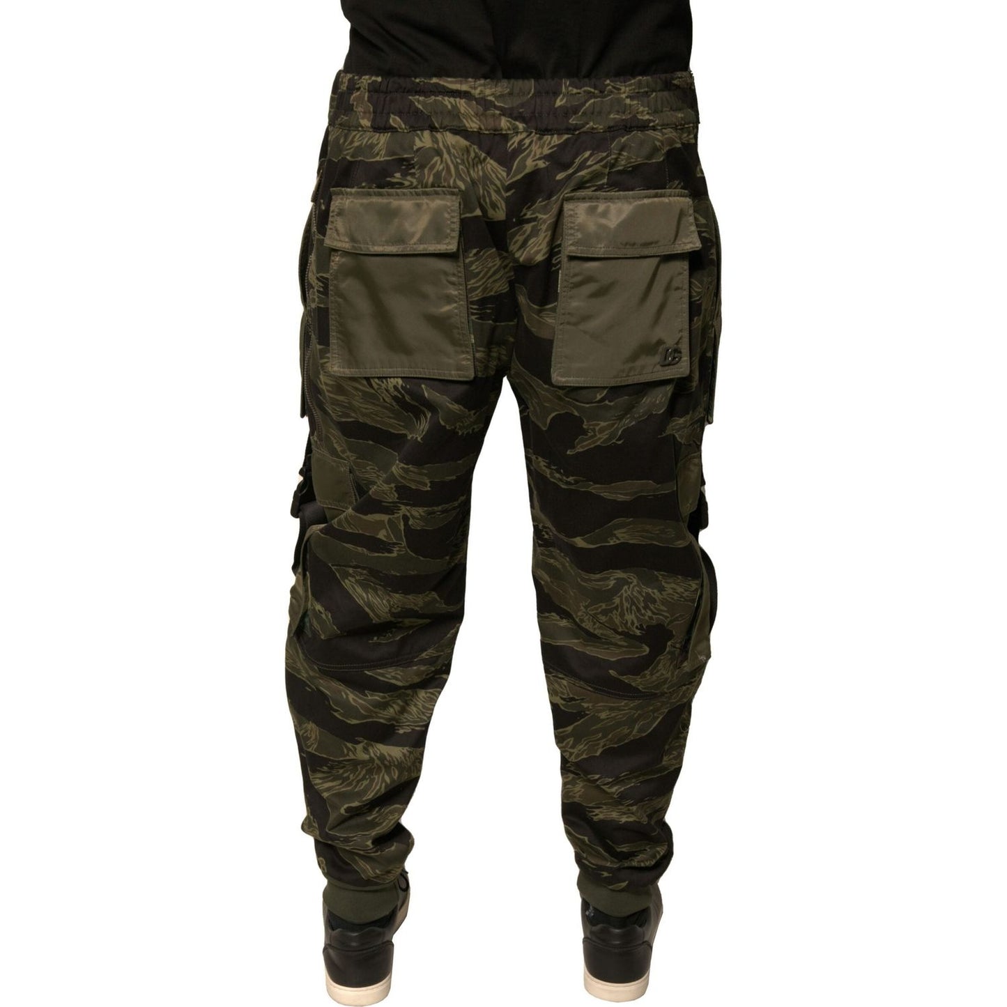Dolce & Gabbana Green Cotton Jogger Cargo Pants