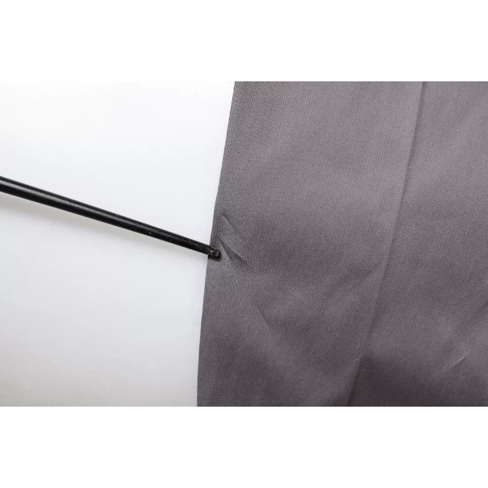 Dolce & Gabbana Dark Gray Mid Waist Dress Pants