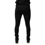 Dolce & Gabbana Black Horseshoe Embellished Wool Slim Fit Pants