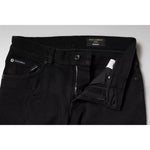 Dolce & Gabbana Black Cotton Tattered Skinny Denim Logo Jeans