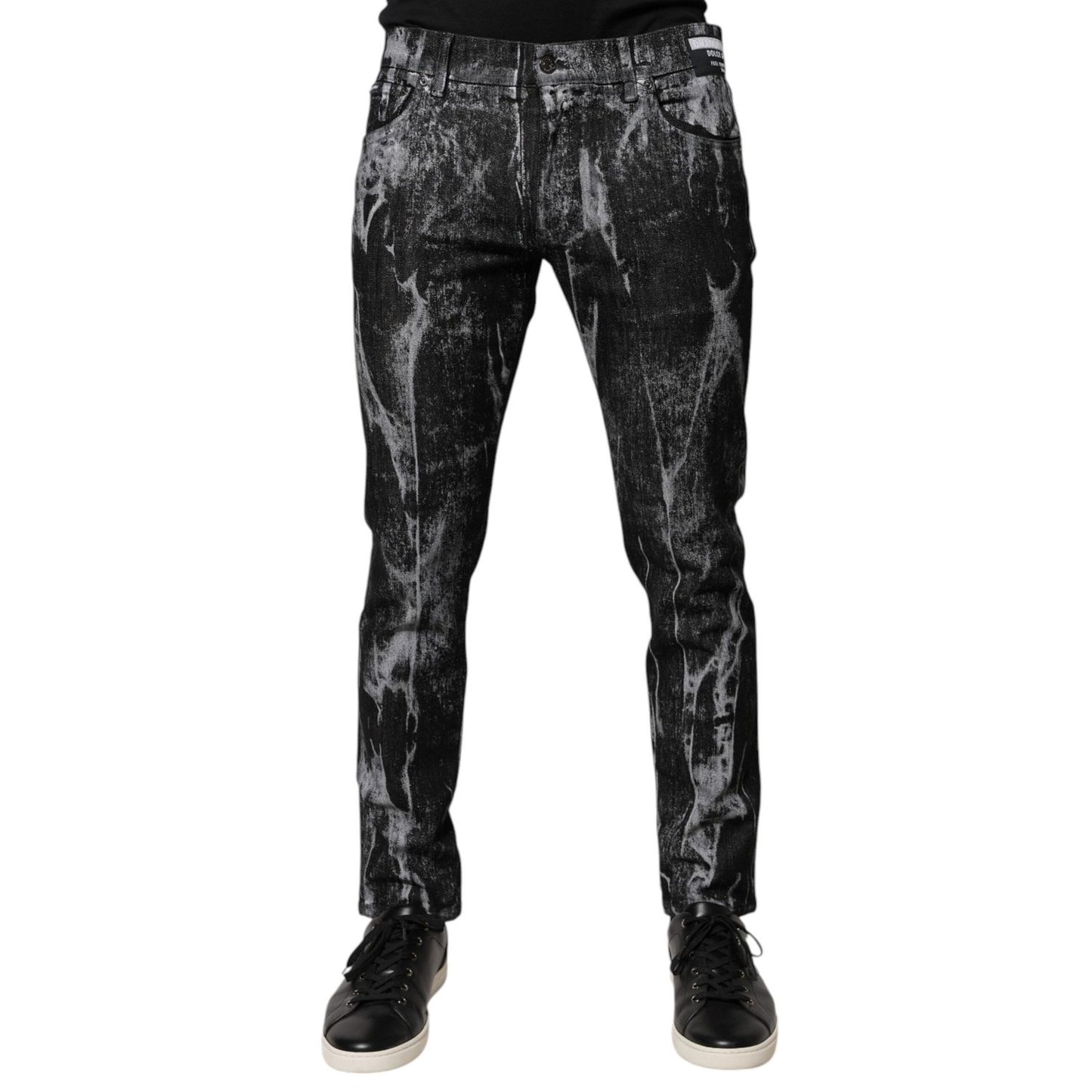 Dolce & Gabbana Multicolor Cotton Tie Dye Skinny Denim Jeans