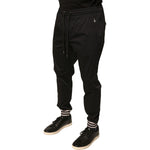 Dolce & Gabbana Black Cotton Stretch Jogger Sweatpants Pants
