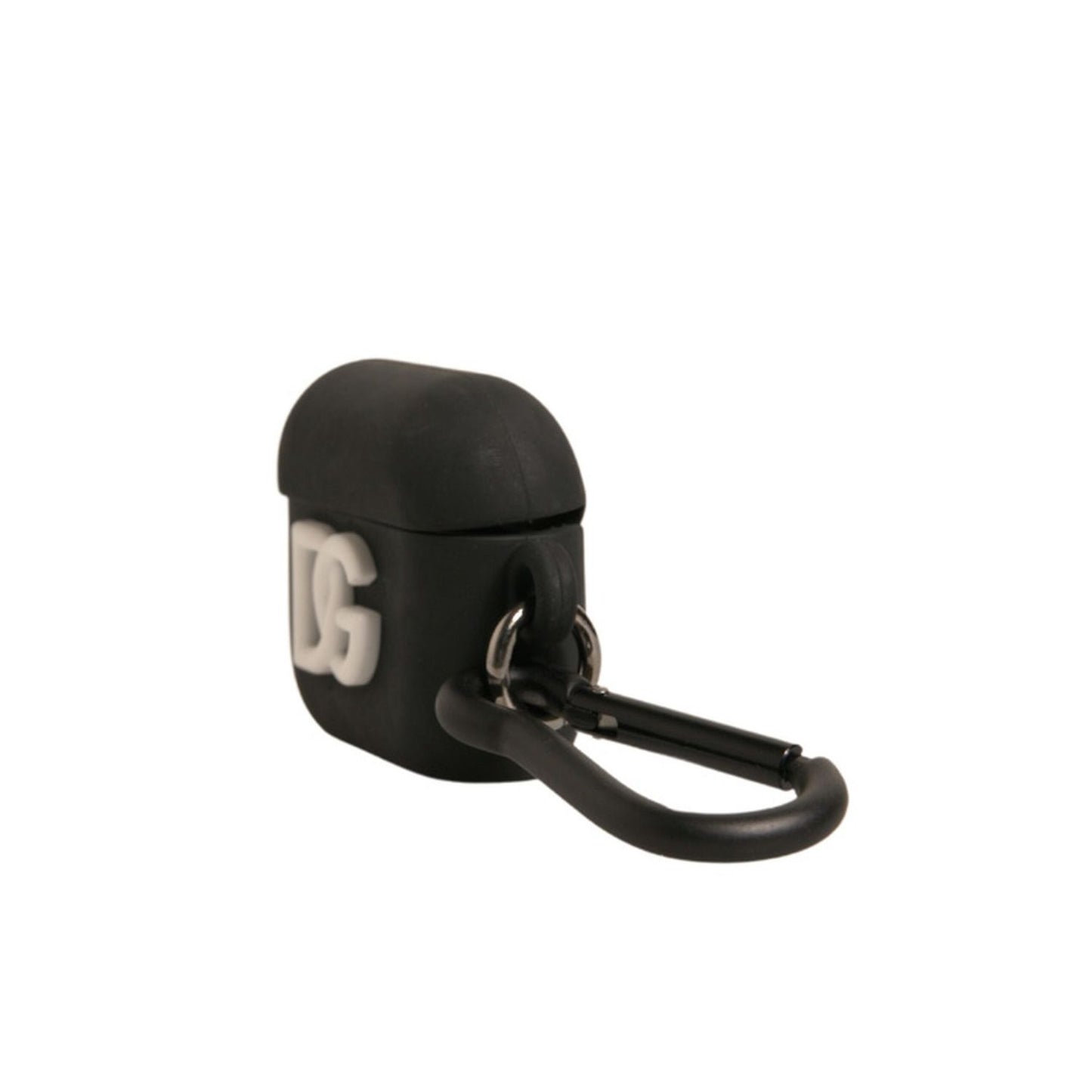 Dolce & Gabbana Black Silicone Rubber Logo Embossed Airpods Case