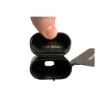 Dolce & Gabbana Black PVC Logo Print Flip Holder Airpods Case