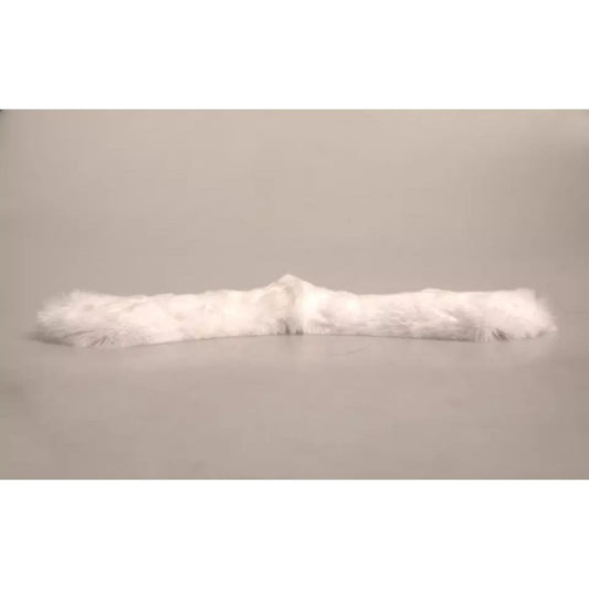 Dolce & Gabbana White Fur Shoulder Collar Wrap Shawl Scarf