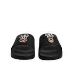 Dolce & Gabbana Black Leather Slides Sandals Beachwear Shoes