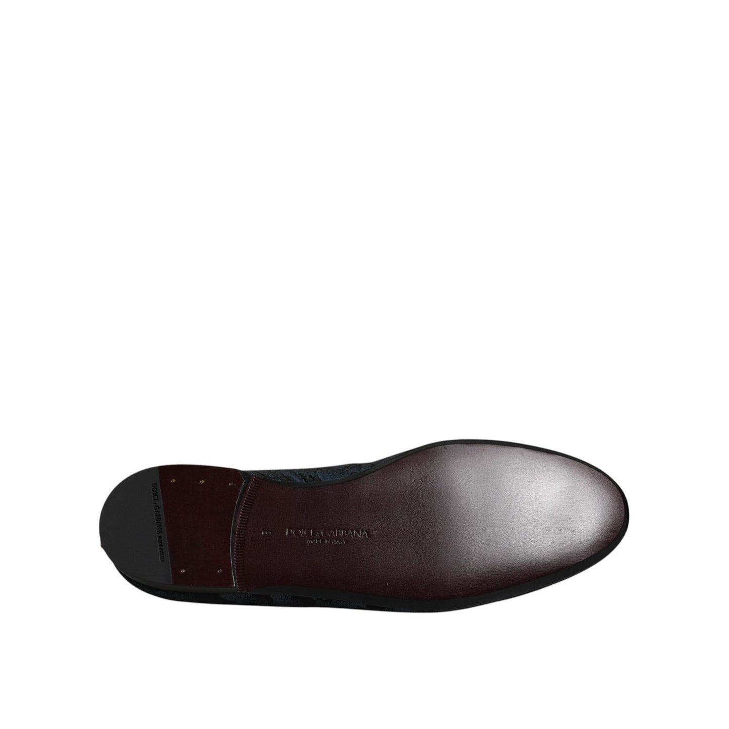 Dolce & Gabbana Blue Black Flats Men Loafers Dress Shoes