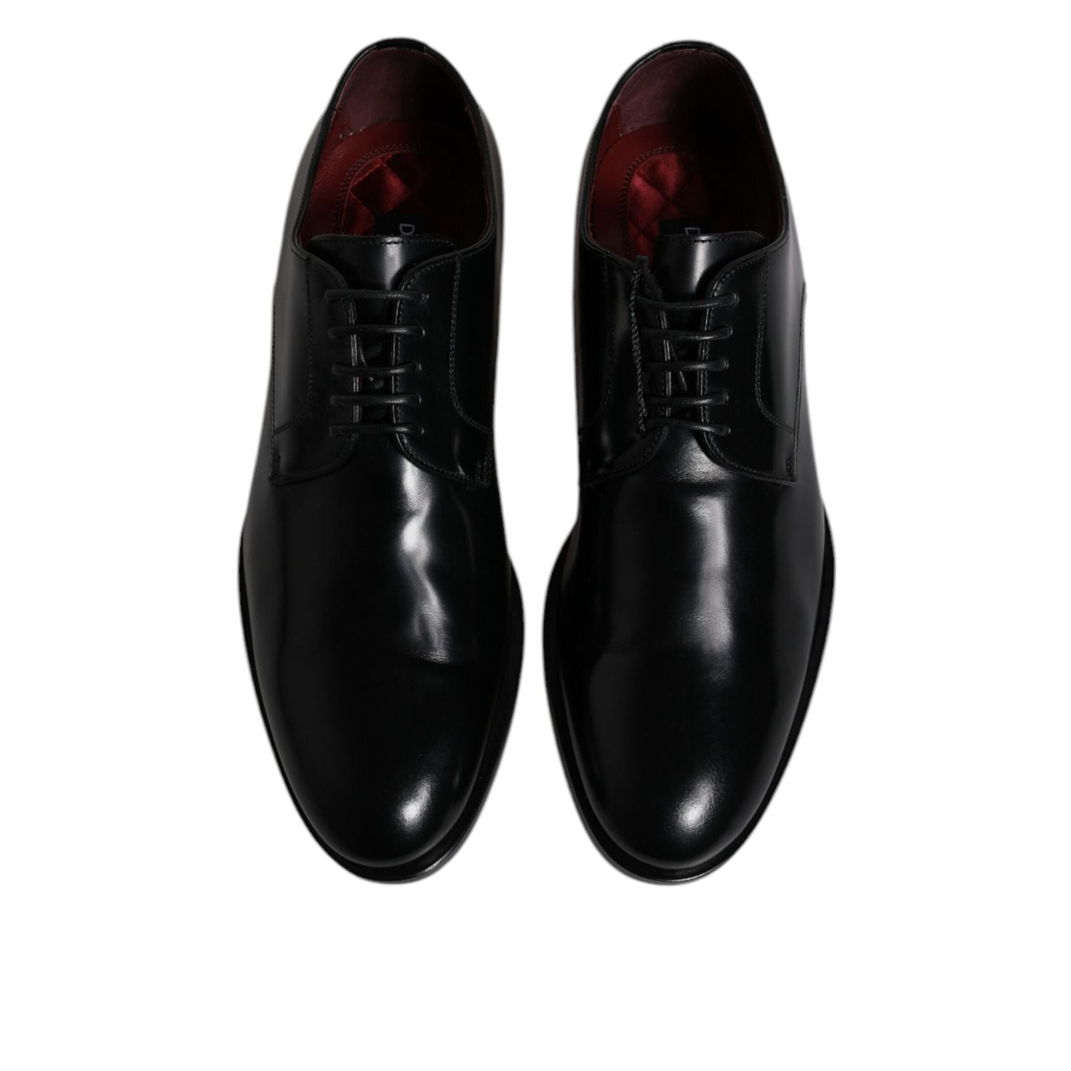 Dolce & Gabbana Black Calfskin Leather Derby Lace Up Formal Dress Shoes