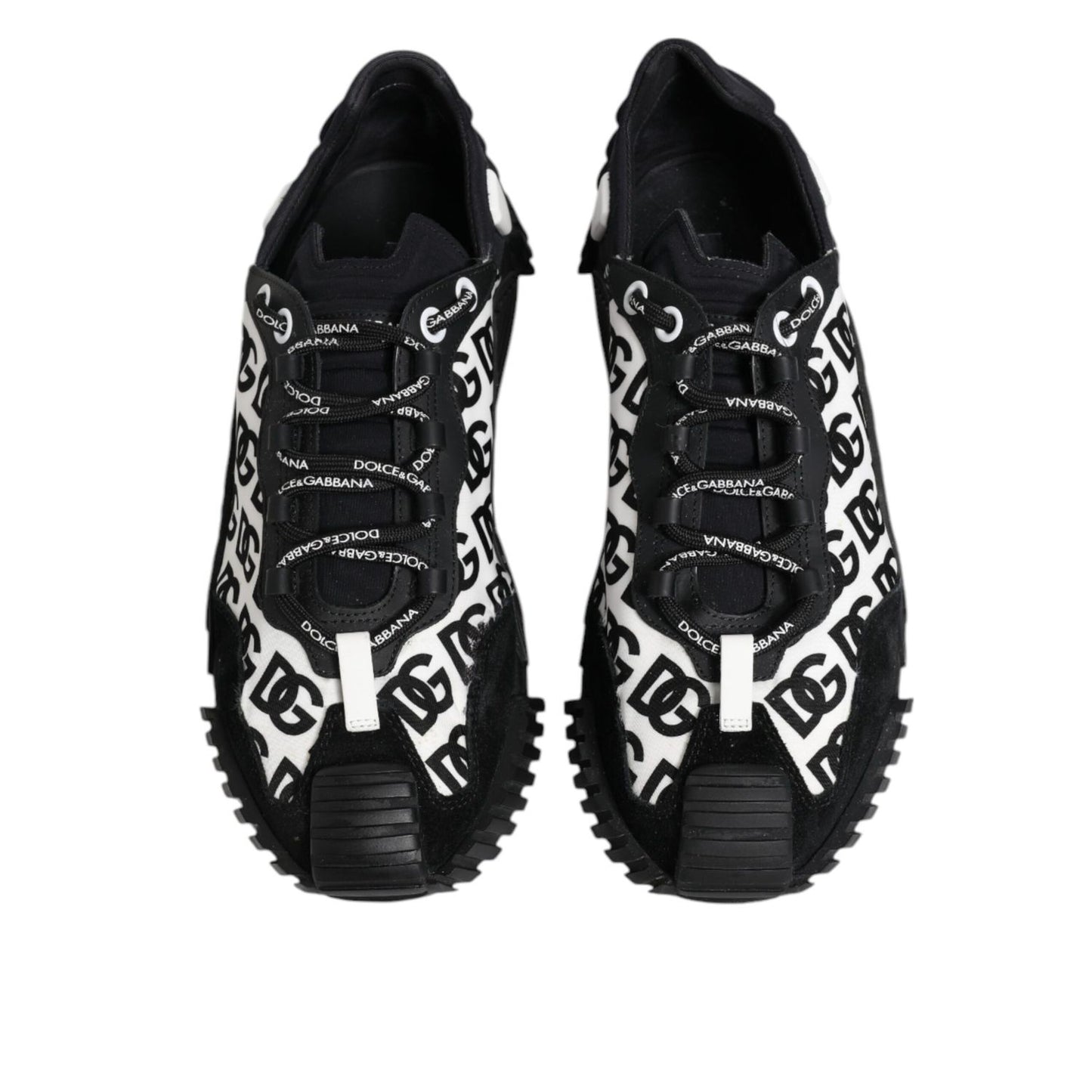 Dolce & Gabbana Black Logo Nylon Low Top NS1 Sneakers Shoes