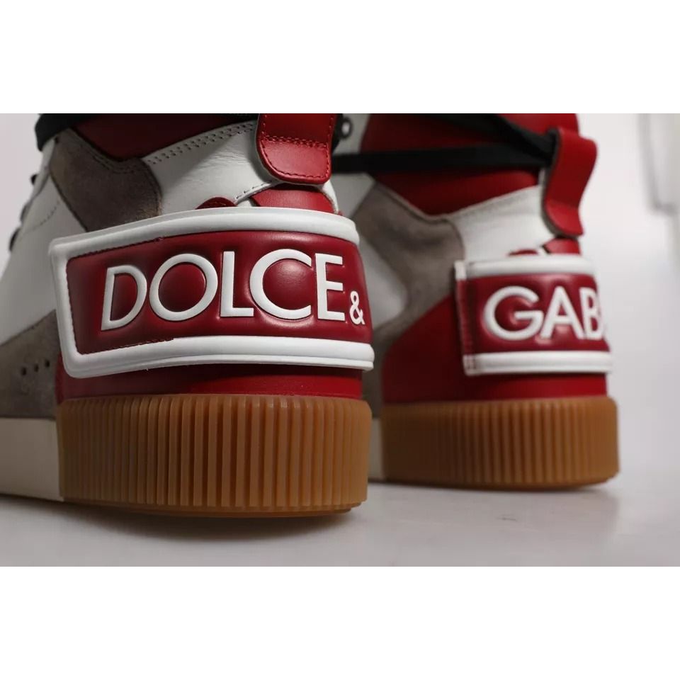 Dolce & Gabbana Multicolor Leather High Top Sneakers Shoes