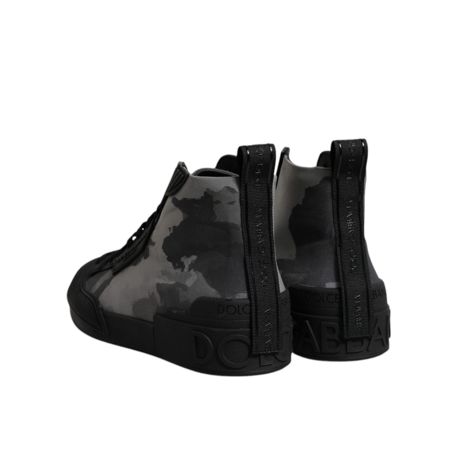 Dolce & Gabbana Multicolor Camouflage High Top Sneakers Shoes