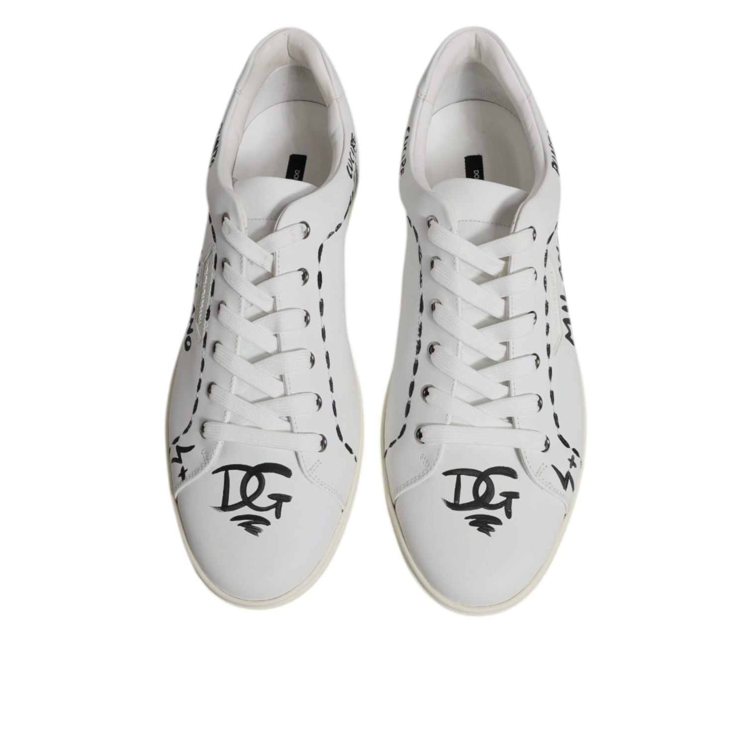 Dolce & Gabbana White Leather Milano Low Top Sneakers Shoes