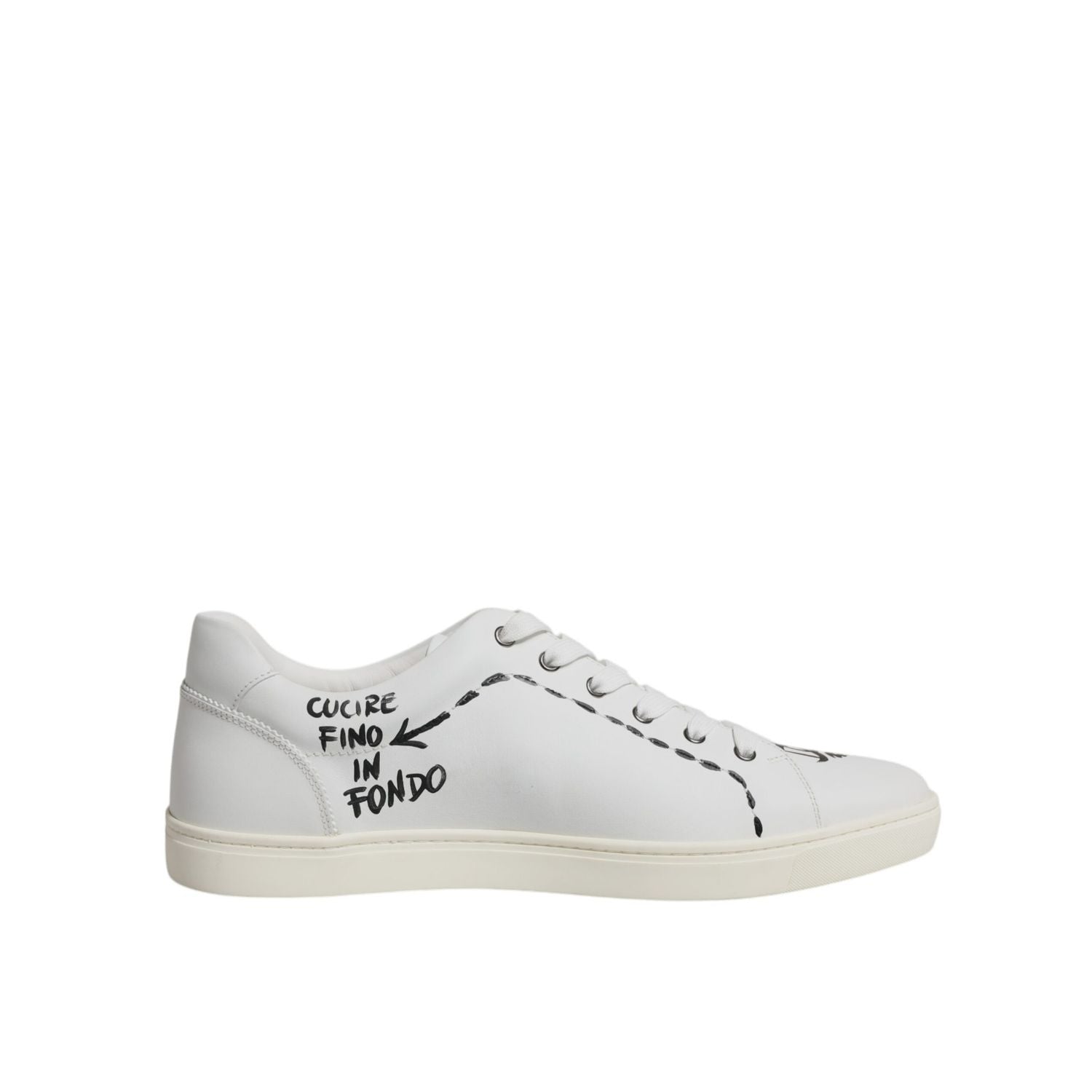 Dolce & Gabbana White Leather Milano Low Top Sneakers Shoes