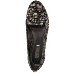 Dolce & Gabbana Silver Crystal Loafer Lace Ballet Flats Shoes LA12356-37