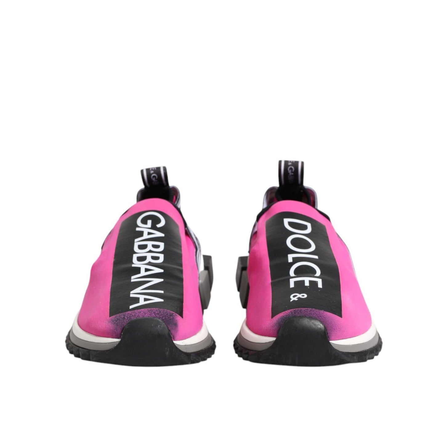 Dolce & Gabbana Fuchsia White Slip On Sorrento Sneakers Shoes