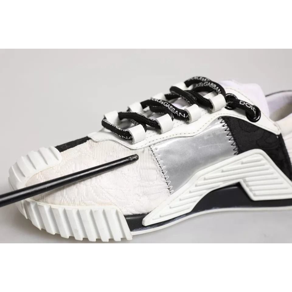 Dolce & Gabbana White Black NS1 Low Top Sneakers Shoes