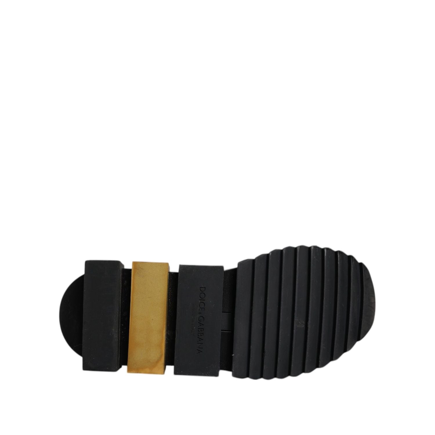 Dolce & Gabbana Gold Glitter Leopard Sorrento Sneakers Shoes