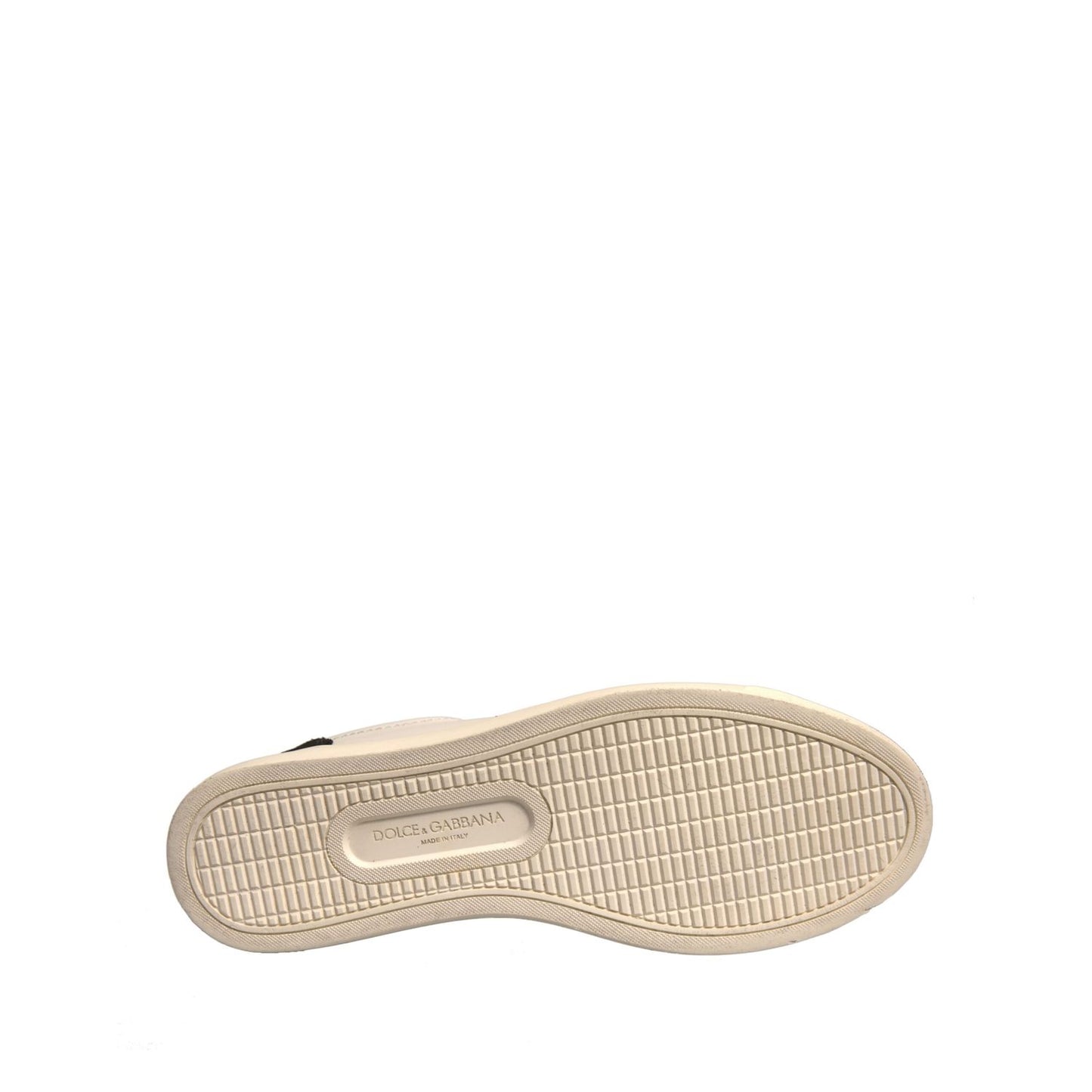 Dolce & Gabbana White Suede Leather Low Top Sneakers Shoes