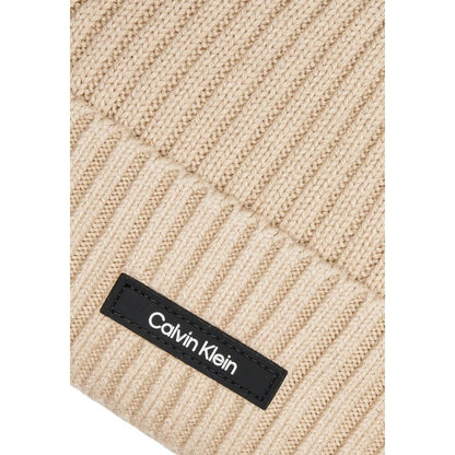 Calvin Klein Beige Organic Cotton Caps Baseball Hat
