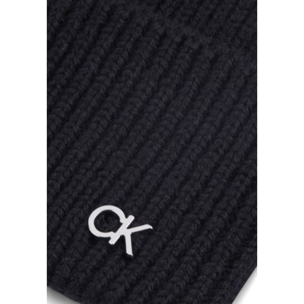 Calvin Klein Black Wool Cap (Baseball Hat)