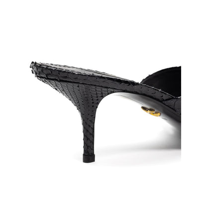 Dolce & Gabbana Black Snake Skin Sandal