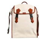 Dolce & Gabbana Beige Brown Canvas Leather EDGE Travel Men Back Pack Bag BAG4058