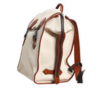 Dolce & Gabbana Beige Brown Canvas Leather EDGE Travel Men Back Pack Bag BAG4058