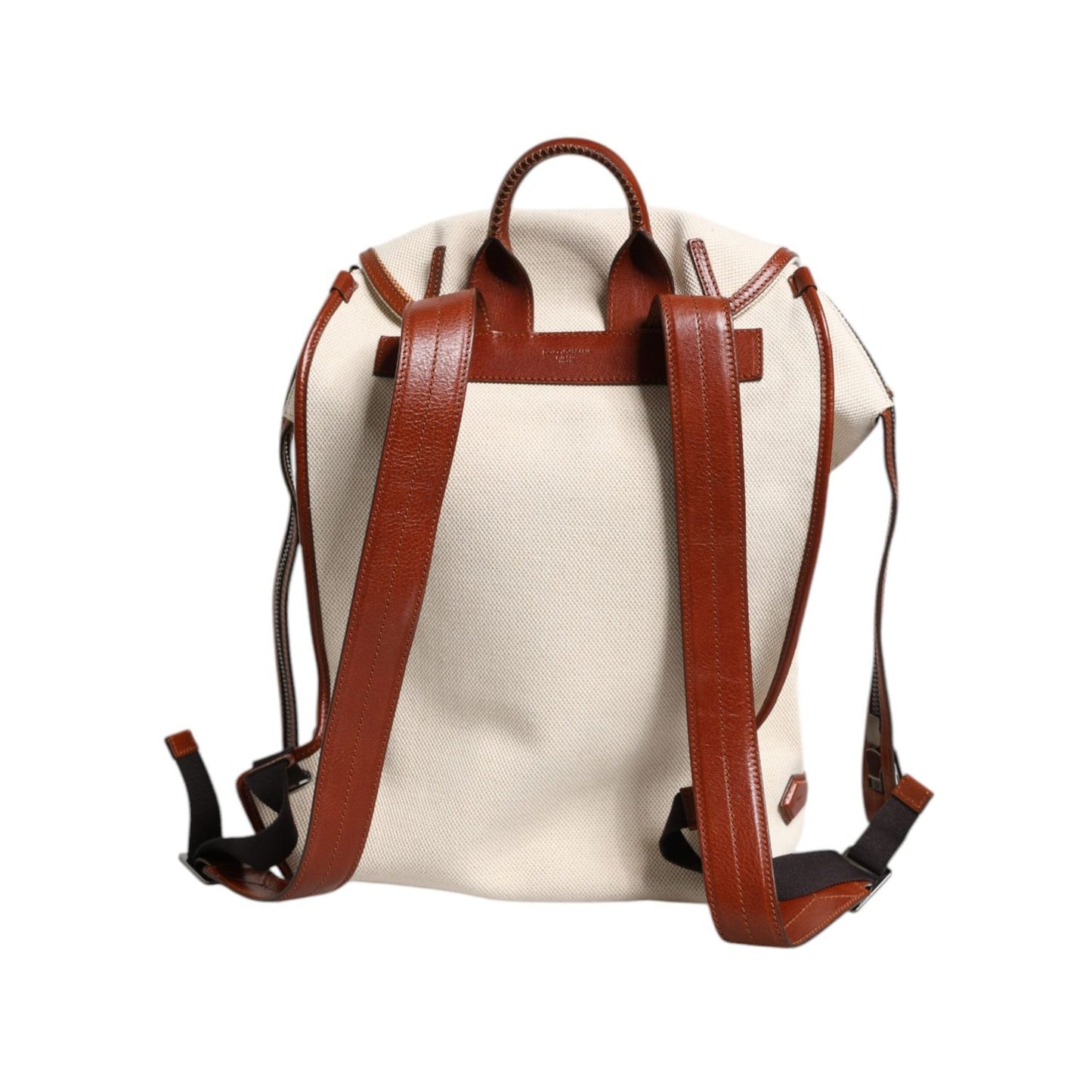 Dolce & Gabbana Beige Brown Canvas Leather EDGE Travel Men Back Pack Bag BAG4058