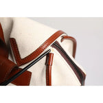 Dolce & Gabbana Beige Brown Canvas Leather EDGE Travel Men Back Pack Bag BAG4058