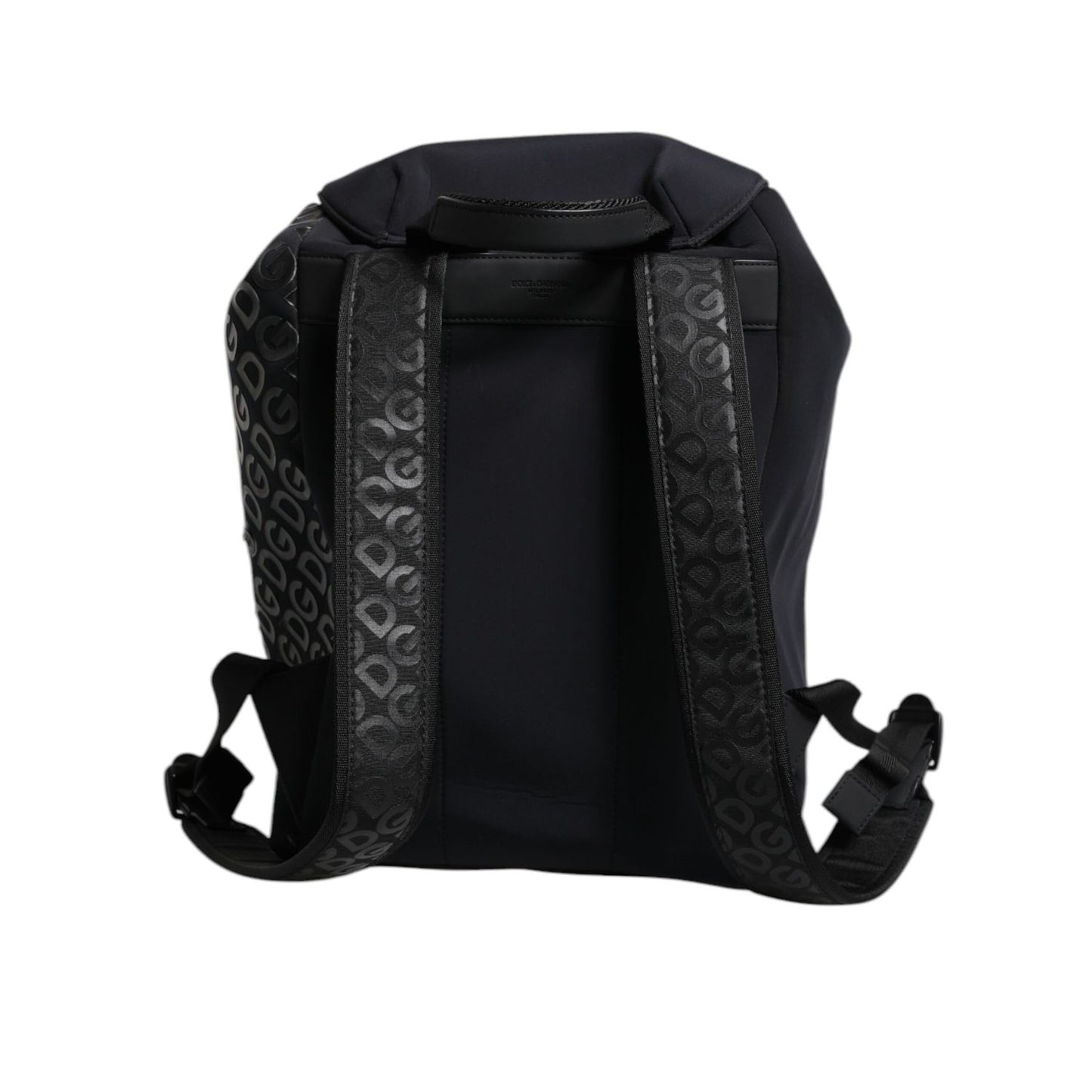 Dolce & Gabbana Black Neoprene Nylon DG Logo School Backpack Bag