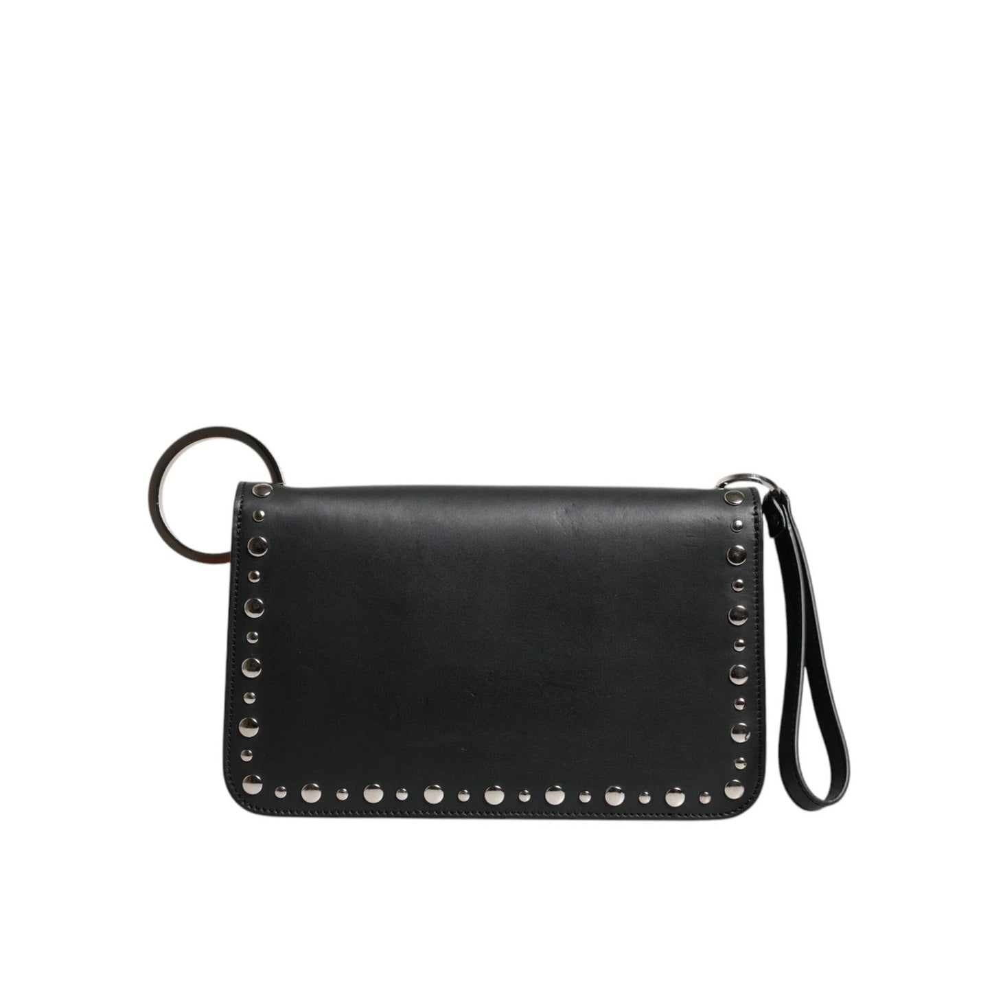 Dolce & Gabbana Black Small Leather Studded Shoulder Crossbody Bag