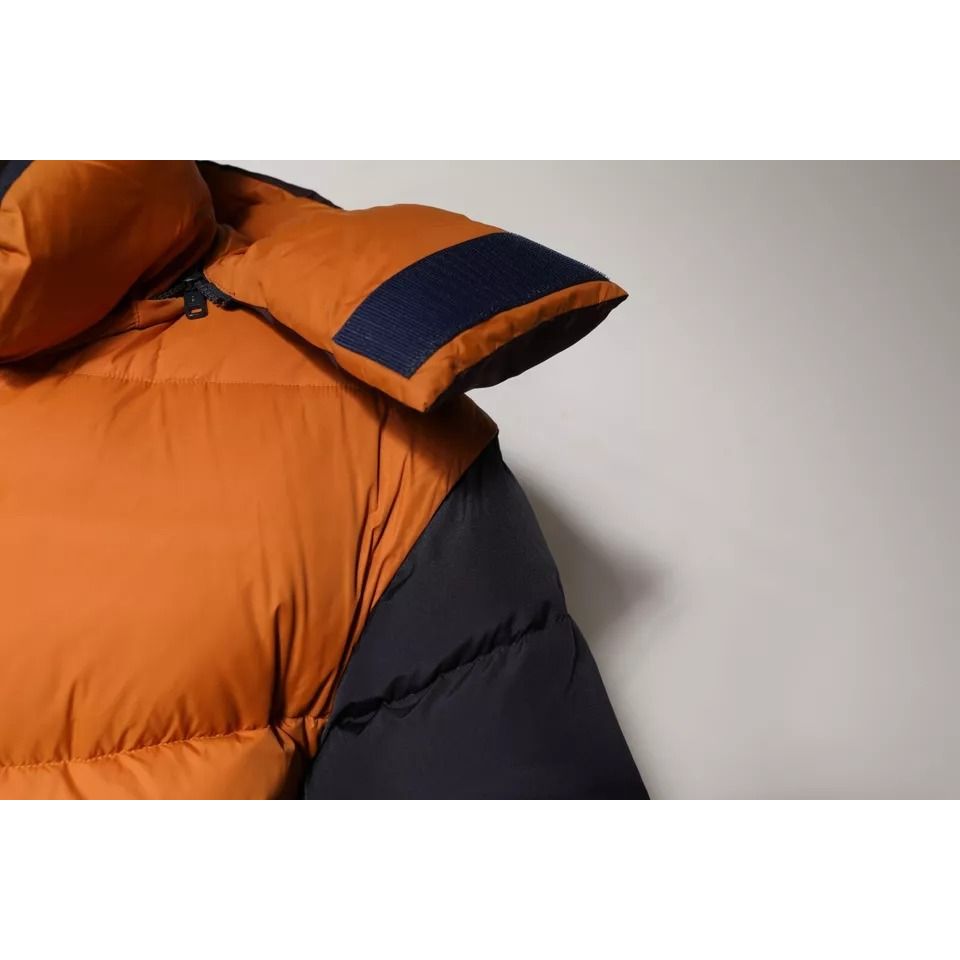 Dolce & Gabbana Multicolor Quilted Hooded Puffer Jacket