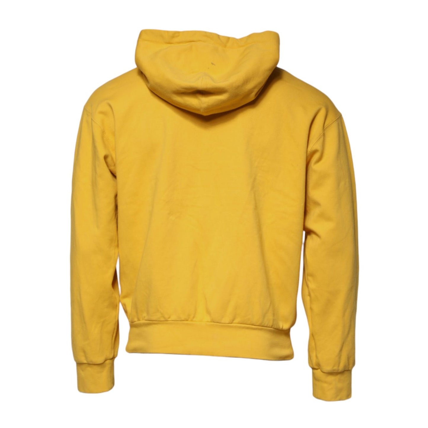 Dolce & Gabbana Yellow Logo Full Zip Hooded Sweatshirt Sweater