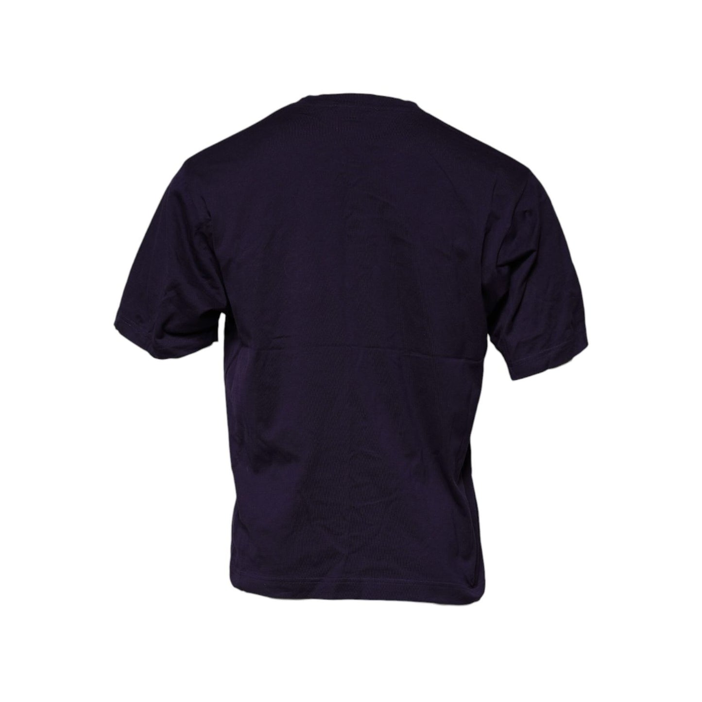 Dolce & Gabbana Purple DG Logo Cotton Crew Neck T-shirt