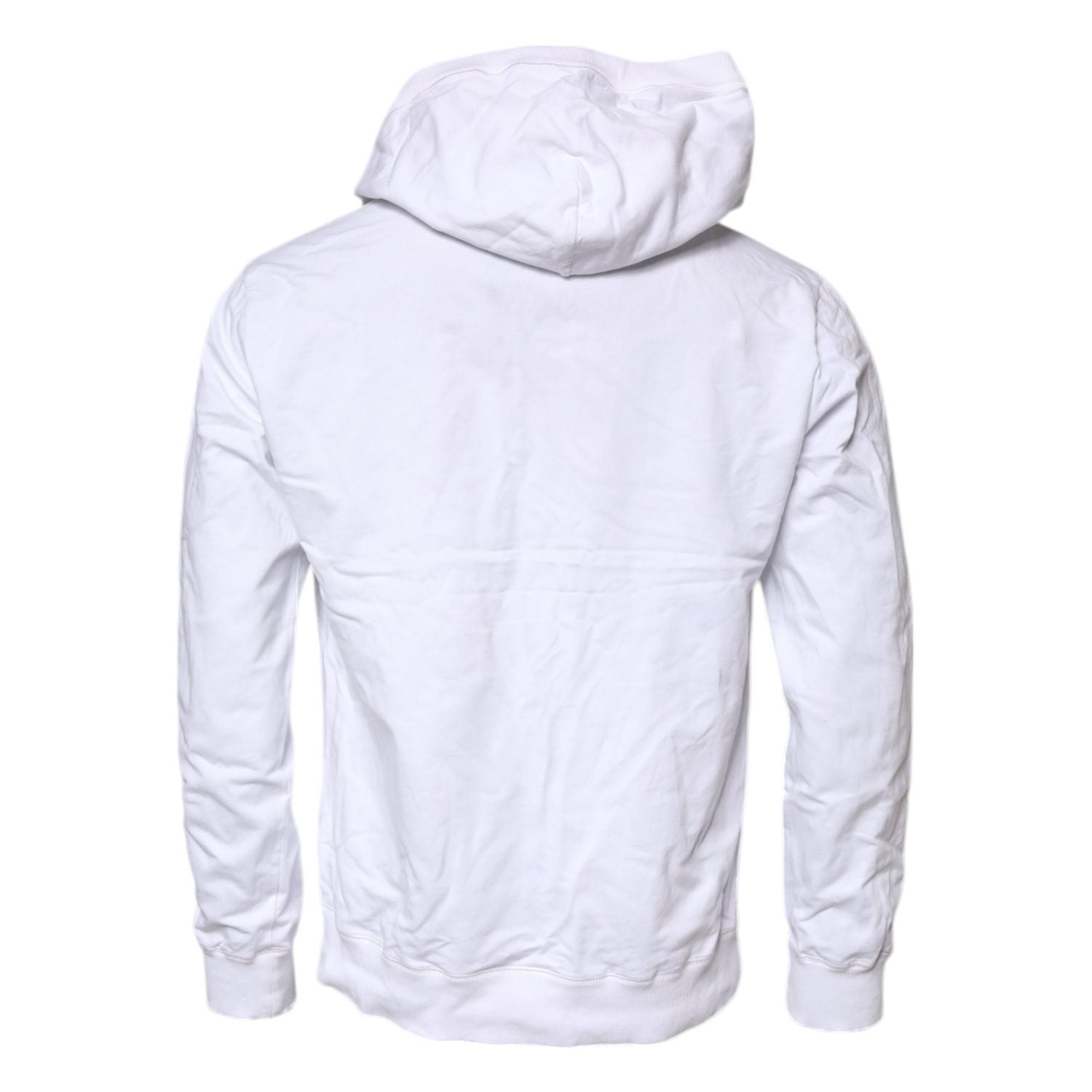Dolce & Gabbana White Cotton Hooded Sweatshirt Sweater