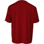 Dolce & Gabbana Red Logo Tape Cotton Crew Neck T-shirt TSH90048-44